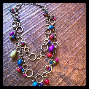 Good-colored chain with multi-colored stones